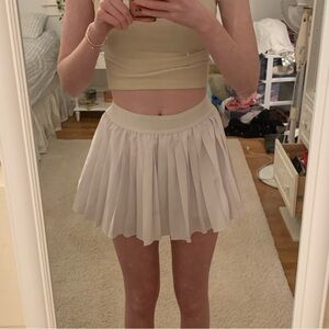 White tennis skirt